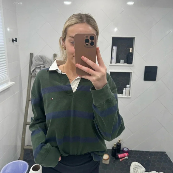 TOMMY HILFIGER vintage polo top large - Picture 9 of 16